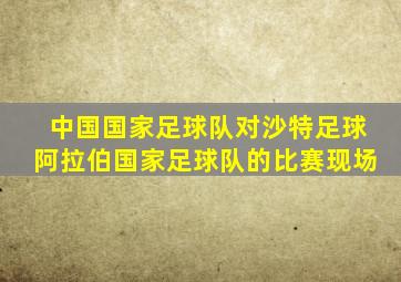 中国国家足球队对沙特足球阿拉伯国家足球队的比赛现场