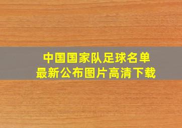 中国国家队足球名单最新公布图片高清下载