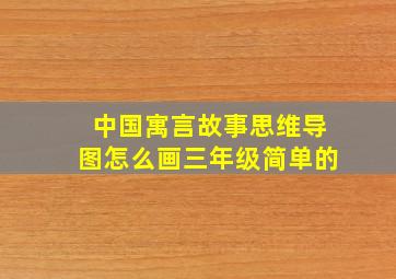 中国寓言故事思维导图怎么画三年级简单的