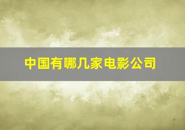 中国有哪几家电影公司