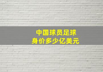 中国球员足球身价多少亿美元