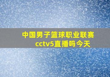 中国男子篮球职业联赛cctv5直播吗今天