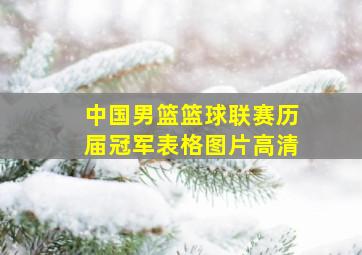 中国男篮篮球联赛历届冠军表格图片高清