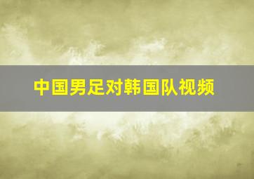 中国男足对韩国队视频