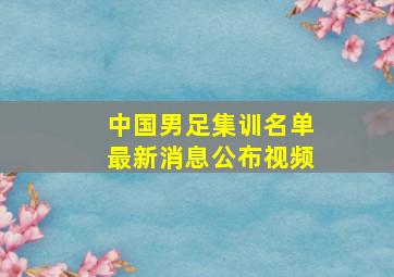 中国男足集训名单最新消息公布视频