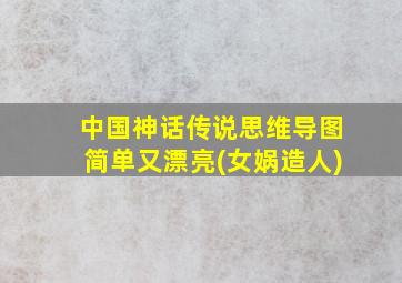 中国神话传说思维导图简单又漂亮(女娲造人)