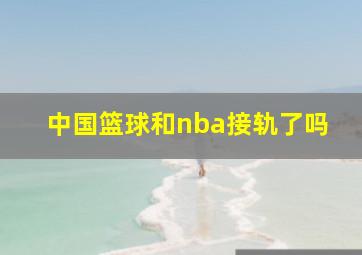 中国篮球和nba接轨了吗