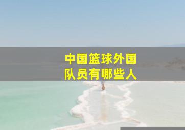 中国篮球外国队员有哪些人