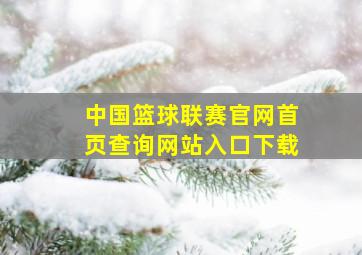 中国篮球联赛官网首页查询网站入口下载