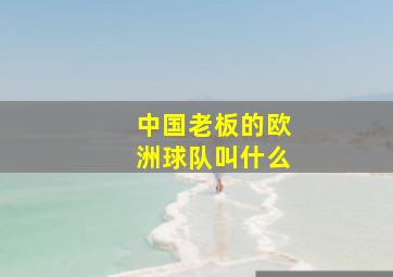 中国老板的欧洲球队叫什么