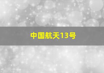 中国航天13号