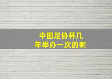 中国足协杯几年举办一次的啊