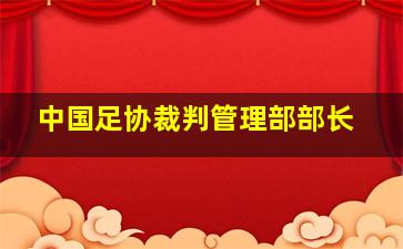 中国足协裁判管理部部长