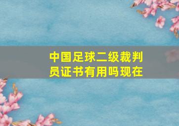 中国足球二级裁判员证书有用吗现在