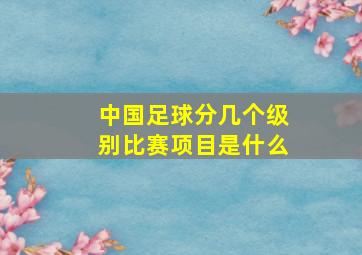 中国足球分几个级别比赛项目是什么