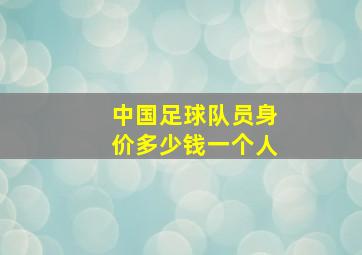 中国足球队员身价多少钱一个人