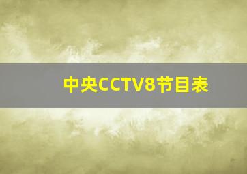 中央CCTV8节目表