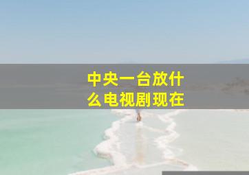 中央一台放什么电视剧现在