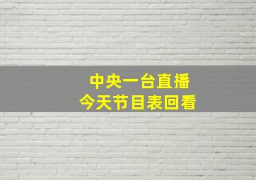 中央一台直播今天节目表回看