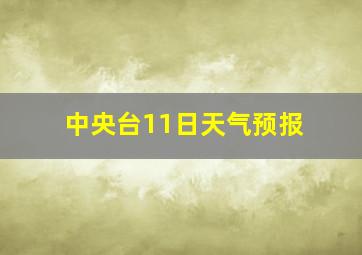 中央台11日天气预报