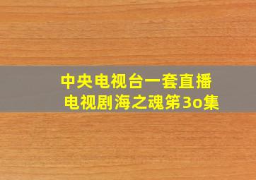 中央电视台一套直播电视剧海之魂笫3o集