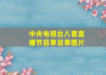 中央电视台八套直播节目单目单图片