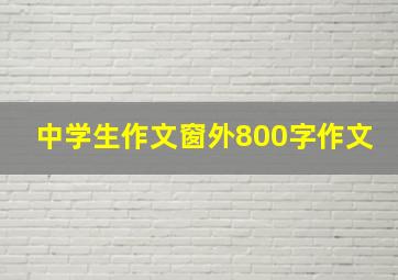 中学生作文窗外800字作文