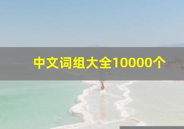 中文词组大全10000个