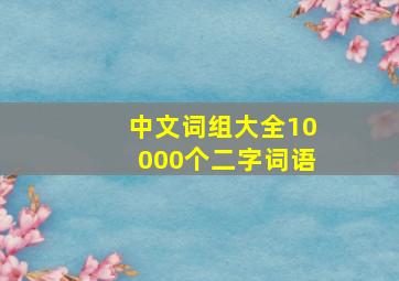 中文词组大全10000个二字词语