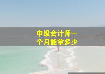 中级会计师一个月能拿多少