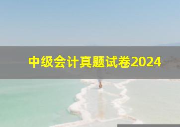 中级会计真题试卷2024