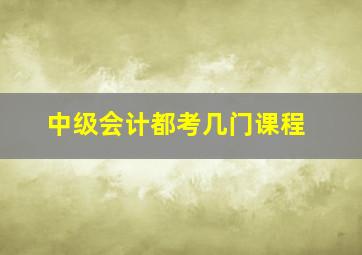 中级会计都考几门课程