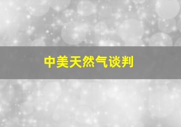 中美天然气谈判