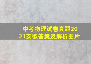 中考物理试卷真题2021安徽答案及解析图片