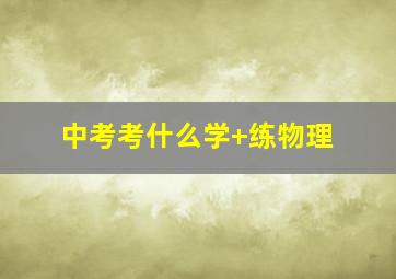 中考考什么学+练物理