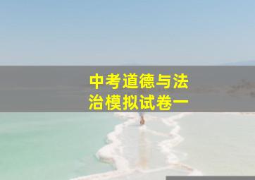 中考道德与法治模拟试卷一