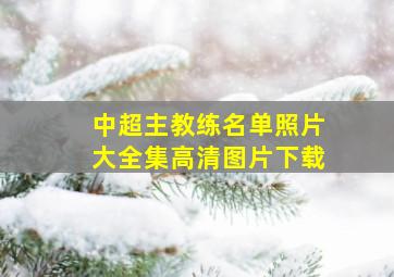 中超主教练名单照片大全集高清图片下载