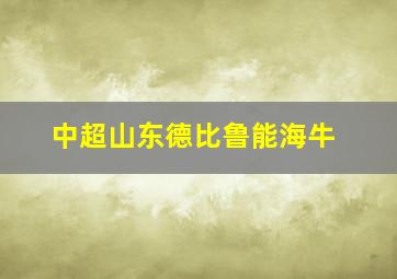 中超山东德比鲁能海牛