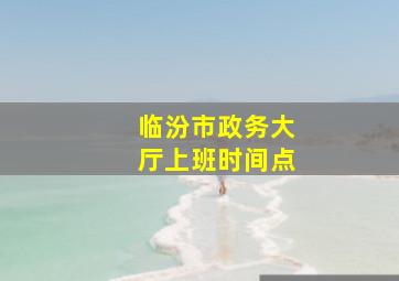 临汾市政务大厅上班时间点