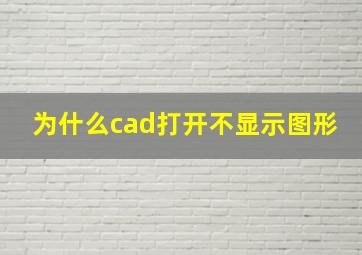 为什么cad打开不显示图形