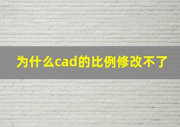 为什么cad的比例修改不了