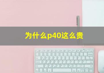 为什么p40这么贵