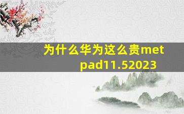 为什么华为这么贵metpad11.52023