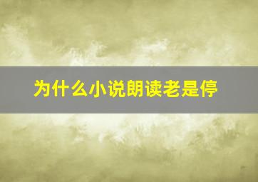 为什么小说朗读老是停