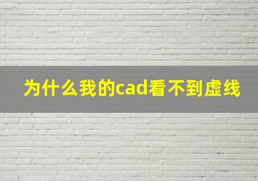 为什么我的cad看不到虚线