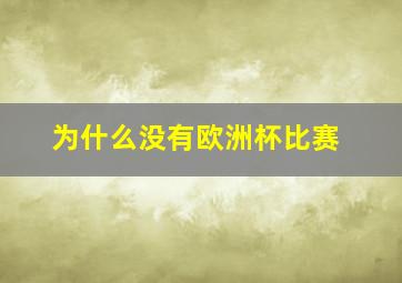 为什么没有欧洲杯比赛