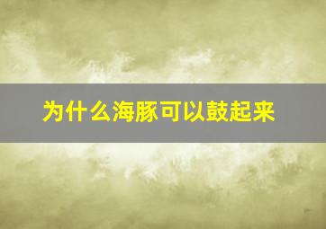 为什么海豚可以鼓起来