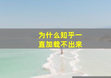 为什么知乎一直加载不出来