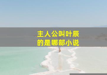 主人公叫叶辰的是哪部小说