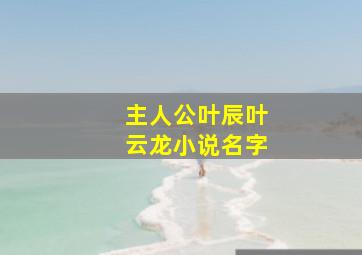 主人公叶辰叶云龙小说名字